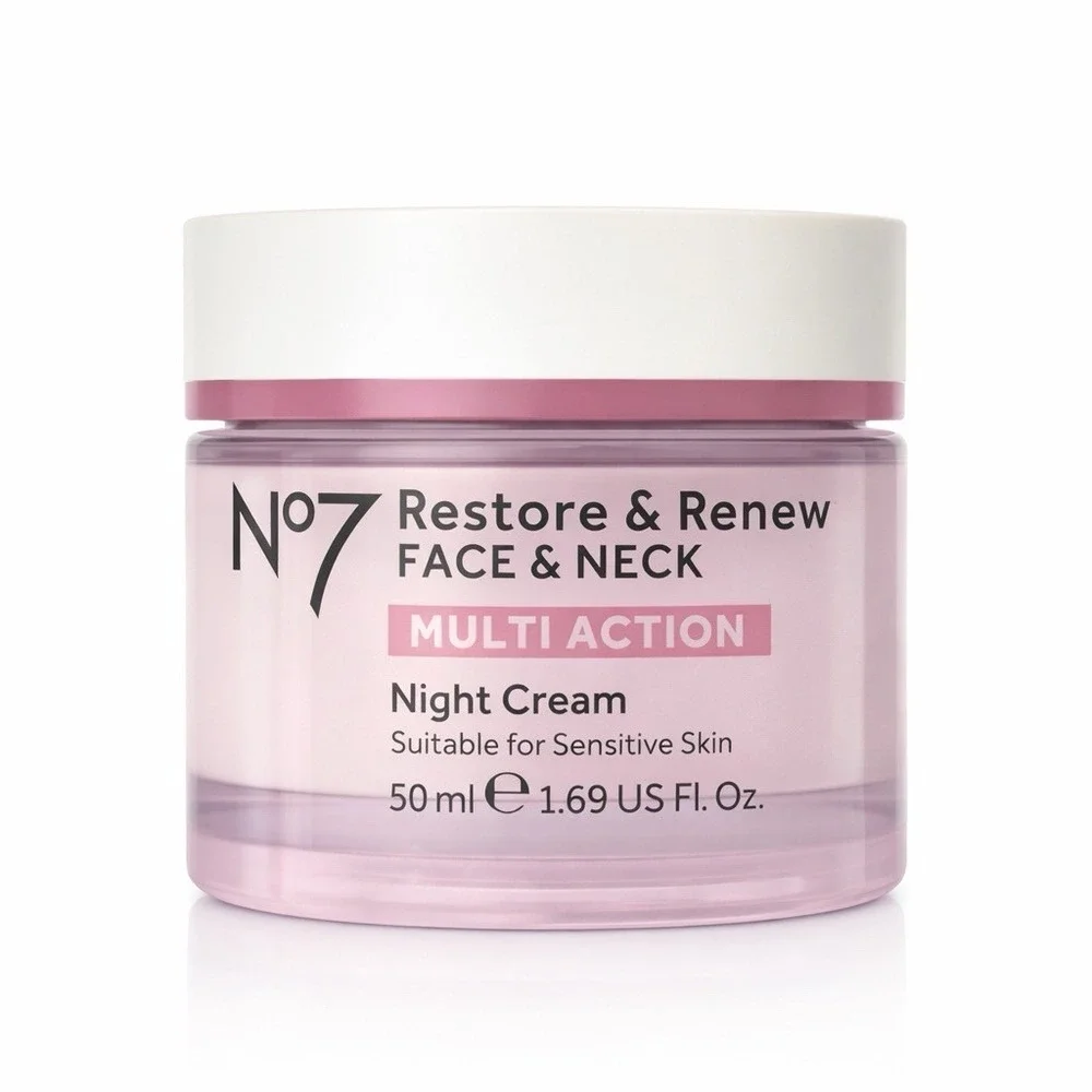 No7 Restore & Renew Face‎ & Neck Night Cream 50ml Sensitive